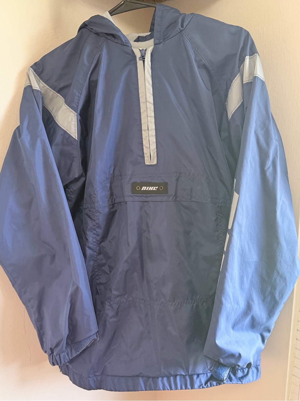 Vintage Nike Hooded Half Zip Anorak Windbreaker Jacket Youth XL